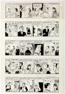  - Phil Berube Oh, Diana! Daily Comic Strip Original Art Group of 25 (AP Newsfeatures, ca. late 1940s).... (Total: 25 Original Art)