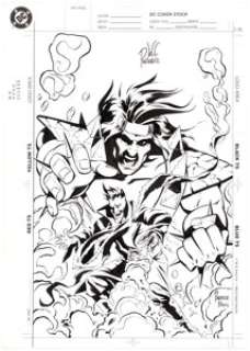  - Jeff Parker and Andre Parks Solitaire #9 Cover Original Art (Malibu Comics, 1994)....