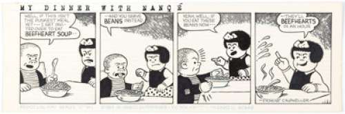  - Michael H. Price (as Erskine Caldweller) "My Dinner With Nancé" (Nancy and Sluggo Parody) Comic-Strip Audition Original Art (C...