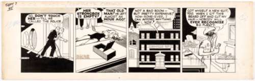 Chester Gould Dick Tracy Daily Comic Strip Original Art dated 9-7-45 (Chicago Tribune Syndicate, 1945).... | Heritage