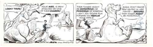 Walt Kelly Pogo Daily Comic Strip Original Art dated 7-20-66 (Hall Syndicate, 1966).... | Heritage