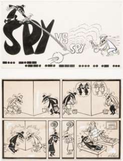  - Antonio Prohias MAD Magazine Complete 1-Page Story "Spy vs. Spy" Original Art (EC, c. 1960s). ...