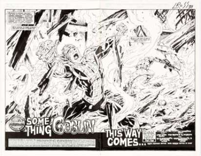 Luke Ross and Dan Green The Spectacular Spider-Man # 255 Double Splash Page 2-3 Original Art (Marvel, 1998).... | Heritage