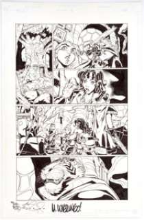Mike Wieringo and Nathan Massengill Tellos #2 Story Page 21 Original Art (Image, 1999)....