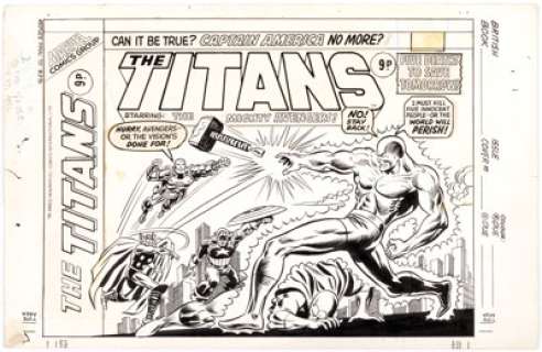 Ron Wilson and Frank Giacoia Titans #57 Cover Original Art (Marvel UK, 1976). ... | Heritage