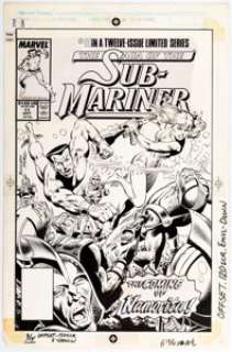 Rich Buckler and Bob McLeod The Saga of the Sub-Mariner #11 Cover Original Art (Marvel Comics, 1989).... | Heritage