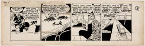 Chester Gould Dick Tracy Daily Comic Strip Original Art dated 11-15-45 (Chicago Tribune Syndicate, 1945). Badman - | Heritage