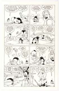 Jaime Hernandez Penny Century #6 Story Page 16 Maggie and Hopey Original Art (Fantagraphics, 1999).  A surreal and - | Heritage