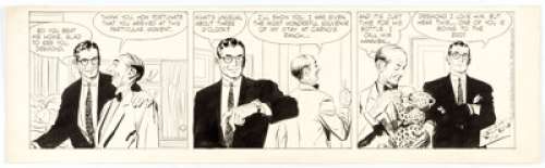 Alex Raymond Rip Kirby Daily Comic Strip Original Art dated 7-9-55 (King Features Syndicate, 1955). A lighthearted - | Heritage