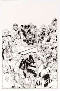 Mitch Ballard Avengers #181 Cover Re-Creation Original Art (2004). Mitch Ballard turns in an incredible -