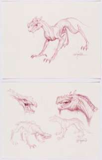 Thom Enriquez | Ghostbusters Terror Dogs Concept Illustrations Original Art Group of 6 (Columbia, 1983). | Heritage