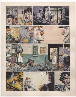 Enrique Breccia | Tavola per il fumetto ‘Les Sentinelles’ scritto da Dorison per i disegni di Enrique Breccia. Cm. 27 x 36. Anno di esecuzione 2011. Tomo 3 Pag. 28. Firmata. | Art e Fumetto