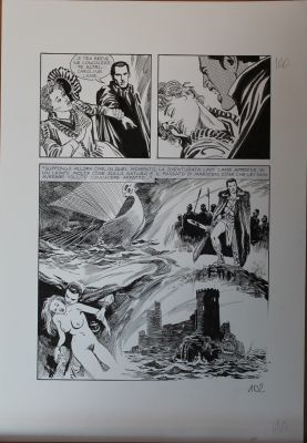 Giovanni Freghieri | Tavola originale per DAMPYR SPECIALE  6 ‘IL SEGRETO DI LADY LAMB’. Cm. 33 x 48. Pagina 102. SBE 2010. | Art e Fumetto