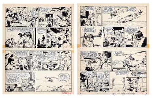 Parras | Billy Hattaway, planches n°26 et 27 à l’encre… | AZ auction