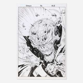 Lot 217 - Greg Capullo and Todd McFarlane, Spawn #50 Story Page 18B Original Art (Image Comics, 1996)