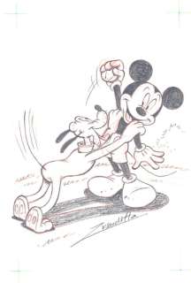 Vendetta, Z. | Original drawing #2  - Mickey Mouse and Pluto "Throw and Catch" series | Catawiki