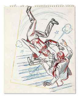 Jacobs | Dessin réalisé pour la création de l’affaire du Collier de Blake | Coutau Bégarie