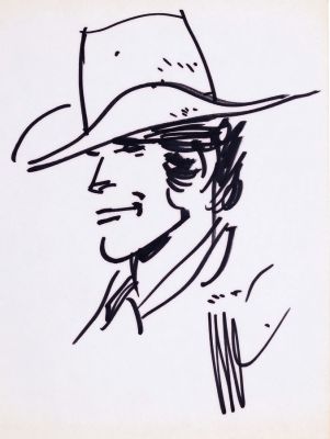 Jijé | Jerry Spring, illustration au feutre… | AZ auction