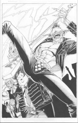 HE-PUNK and The BASSTARDS OF THE UNIVERSE original Cover Art ETHAN VAN SCIVER