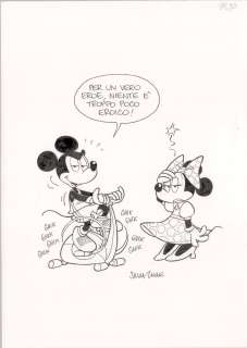 Illustrazione originale Silvia Ziche Topolino n. 3280 “Vero Eroe”