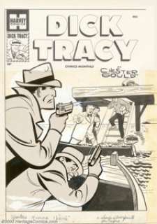 Unknown Artist - Original Cover Art for Dick Tracy Comics Monthly #83 (Harvey, 1950s). The foreground figures of - | Heritage