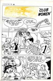 Warren Kremer (attributed) - Original Art for Stevie #5, Complete 5-page story "Club Women" (Harvey, - | Heritage