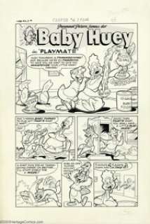 Marty Taras - Original Art for Casper the Friendly Ghost #16, Complete 5-page Story, "Baby Huey in -