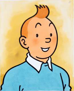 Hergé  (Studios) | Tintin, illustration couleurs Ã  l’encre de Chine … | Banque Dessinée