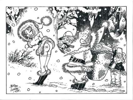 Luguy, Philippe | original drawing  - design for a Christmas card  - (1995) | Catawiki