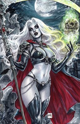 Mike Krome - Lady Death Sketch Cover by Mike Krome
