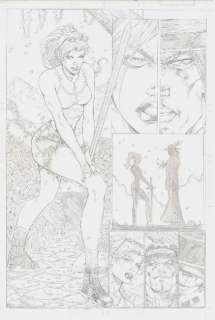 Fragga, Dan - Avengelyne #1 pg 11- pencils, color art with page