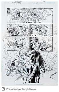 Original Art Page By Eddy Barrows / Jesus Merino - DC Comics  - Teen Titans #21  - Page 17  - (2013)