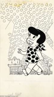 Sid Couchy - Original Cover Art for Little Dot’s Uncles and Aunts (Harvey, 1960s). It’s a gala premiere, and that - | Heritage