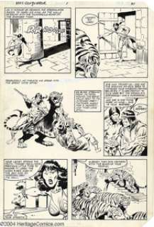 John Buscema and Dan Green - Kull the Conqueror #1, page 41 Original Art (Marvel, 1983). Brule, the spearslayer, - | Heritage