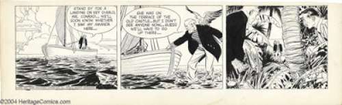 Alex Raymond - Rip Kirby Daily Comic Strip Original Art, dated 3-18-53 (King Features Syndicate, 1953). Danger - | Heritage