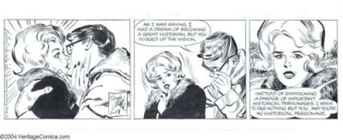 Stan Drake - Heart of Juliet Jones Daily Comic Strip Original Art, dated 1-18-62 (King Features Syndicate, 1962). - | Heritage