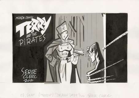Serge Clerc - Terry & les pirates - dessin original - 009