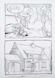 Munuera, José-Luis | Planche originale Ã  l’encre de Chine et au lavis  - P’tit Boule et Bill 3  - Cabanes  - (2013) | Catawiki