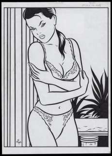 Minus, Walter | Dessin original  - Femme songeuse | Catawiki