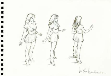 MANARA Milo  - Travail de recherche pour un personnage féminin  - Mine de plomb et [...] | Vermot et Associés