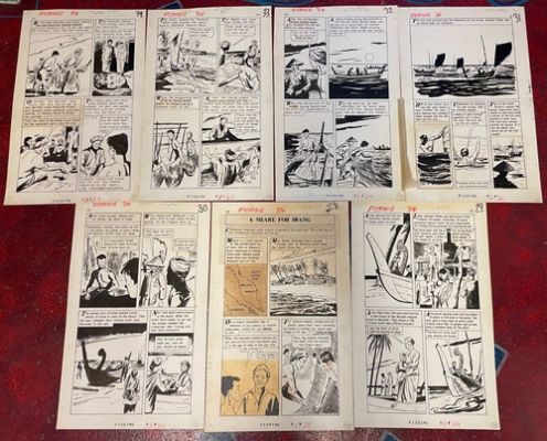 WORLD AROUND US #34 comic art 7 PAGE STORY 1961 FISHING FATHER SON CHINA SEA | eBay US (Buy It Now)