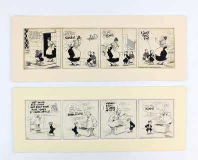 Gene Byrnes "Reg’lar Fellers", Two Large Comic Strips, Original Art | University Archives
