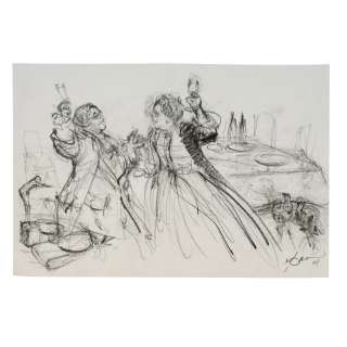 Follet Rene (1931-2020) | Dessin original au crayon Signé 2008 Dimensions : 21 x 29,7 cm. | HVMC