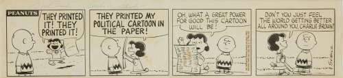 Original Peanuts Comic Strip Charles Schulz 1960 | misc / divers