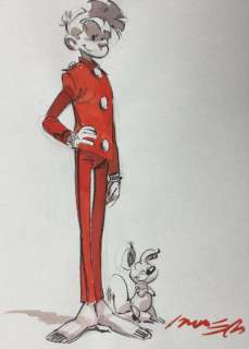 Munuera - Dessin original en couleur - Spirou + Spip | Catawiki