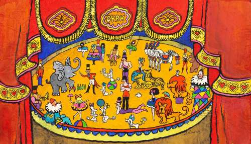 Julitta Karwowska-Wnuczak (1935) | Julitta Karwowska-Wnuczak | "Mały słonik Kuba", projekt ilustracji, 1970 | Desa Unicum