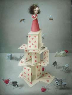 Nicoletta Ceccoli "Card Castle"(c. 2010) Hand-Signed Limited Edition by Nicoletta Ceccoli | Animazing Gallery