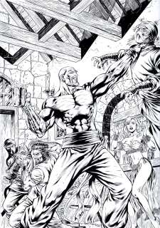 Al Rio - The Adventures of Sinbad #8 Cover (Sinbad & Pots Battle Ninjas As the Sexy Queen Alorana Watches!) 2008