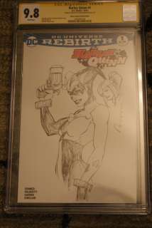 Chad Hardin, Michael Turner | Harley Quinn #1 Micheal Turner Variant Cover Original Art Head Sketch By Chad Hardin Cgc Graded Fs (Buy Me For 199 Dollars) | ComicArtFans Classifieds