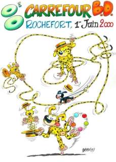 Lot #387 | Batem. Illustration originale Marsupilami | BDEnchères